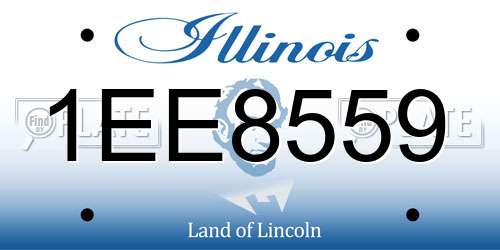 1EE8559 Illinois License Plate