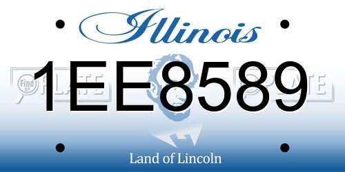 1EE8589 Illinois License Plate
