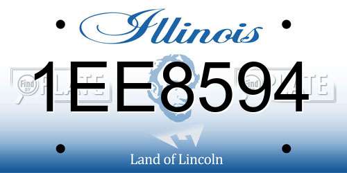 1EE8594 Illinois License Plate