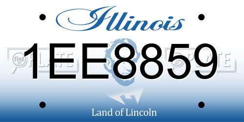 1EE8859 Illinois License Plate