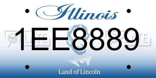 1EE8889 Illinois License Plate
