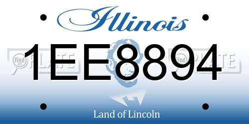 1EE8894 Illinois License Plate