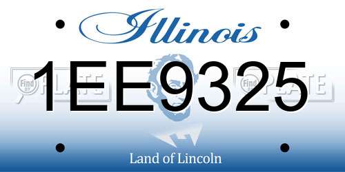 1EE9325 Illinois License Plate