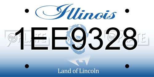 1EE9328 Illinois License Plate