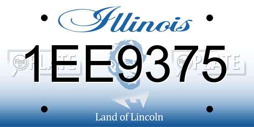 1EE9375 Illinois License Plate