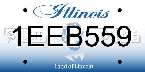 1EEB559 Illinois License Plate