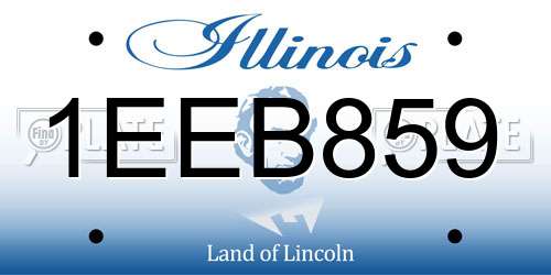 1EEB859 Illinois License Plate