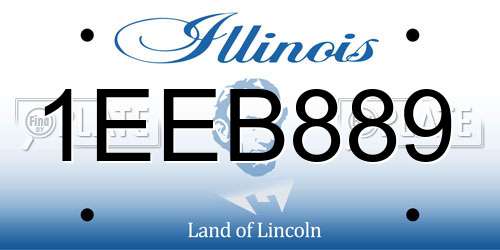 1EEB889 Illinois License Plate