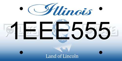 1EEE555 Illinois License Plate