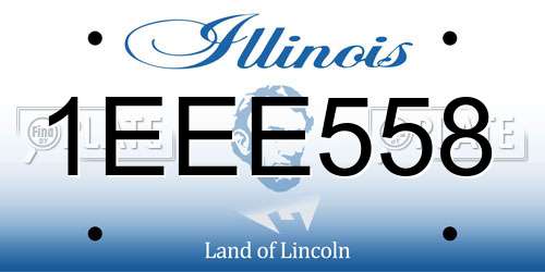 1EEE558 Illinois License Plate