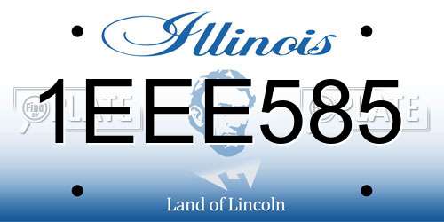 1EEE585 Illinois License Plate