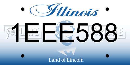 1EEE588 Illinois License Plate