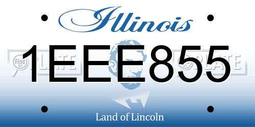 1EEE855 Illinois License Plate
