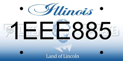 1EEE885 Illinois License Plate