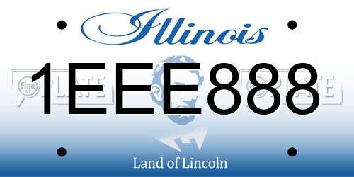 1EEE888 Illinois License Plate