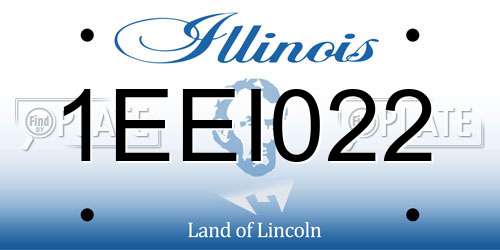 1EEI022 Illinois License Plate