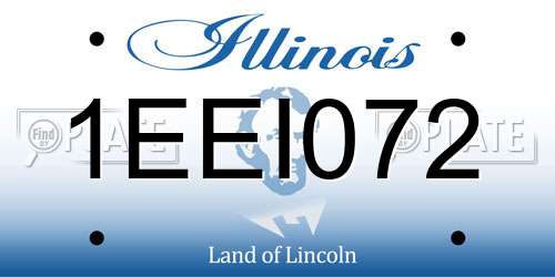 1EEI072 Illinois License Plate