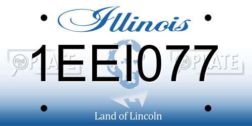 1EEI077 Illinois License Plate