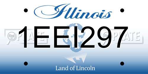 1EEI297 Illinois License Plate