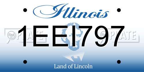 1EEI797 Illinois License Plate