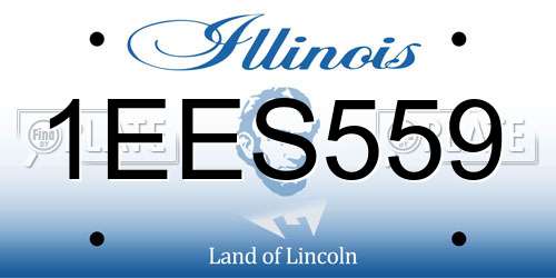 1EES559 Illinois License Plate