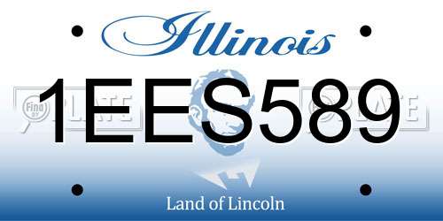 1EES589 Illinois License Plate
