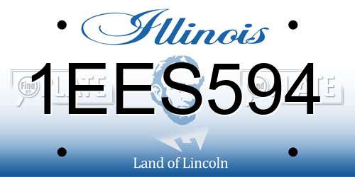 1EES594 Illinois License Plate