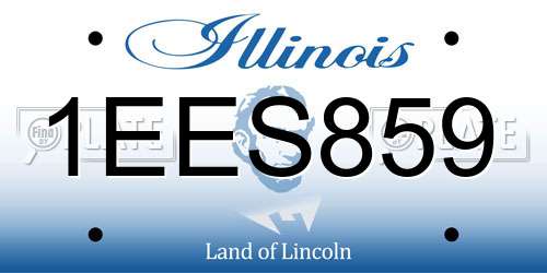 1EES859 Illinois License Plate