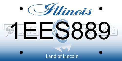 1EES889 Illinois License Plate