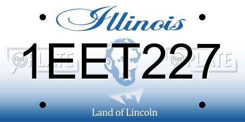 1EET227 Illinois License Plate