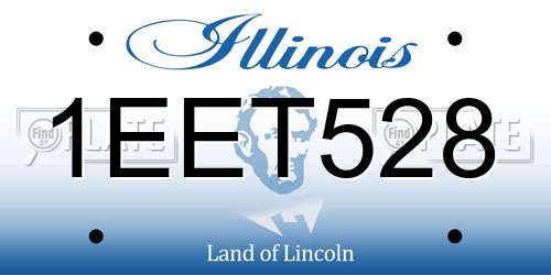 1EET528 Illinois License Plate