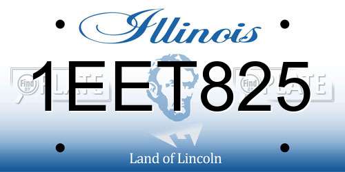 1EET825 Illinois License Plate