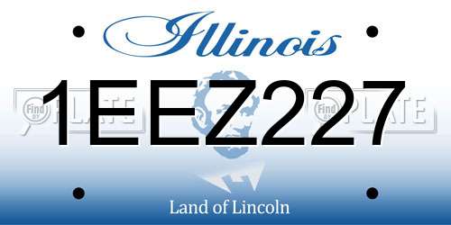 1EEZ227 Illinois License Plate