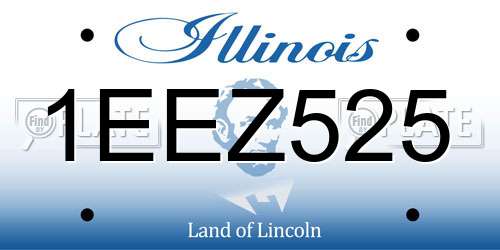 1EEZ525 Illinois License Plate