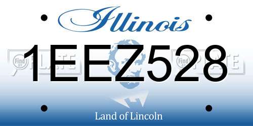 1EEZ528 Illinois License Plate