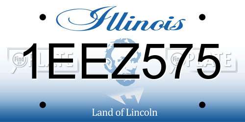 1EEZ575 Illinois License Plate