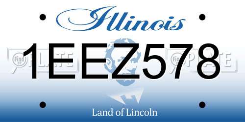 1EEZ578 Illinois License Plate