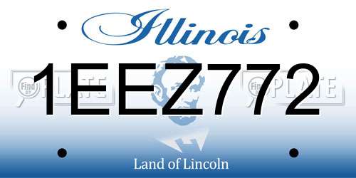 1EEZ772 Illinois License Plate