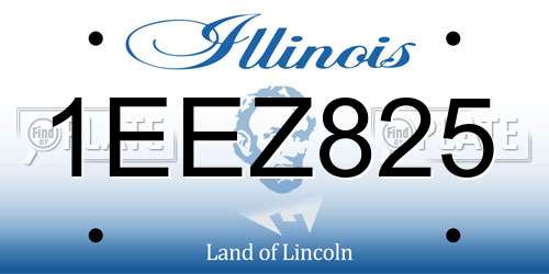 1EEZ825 Illinois License Plate