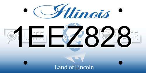 1EEZ828 Illinois License Plate