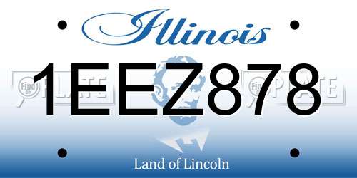 1EEZ878 Illinois License Plate