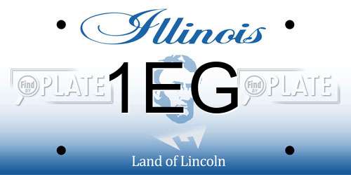1EG Illinois License Plate
