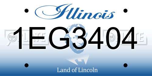 1EG3404 Illinois License Plate