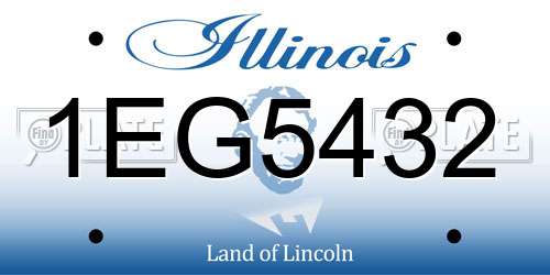 1EG5432 Illinois License Plate