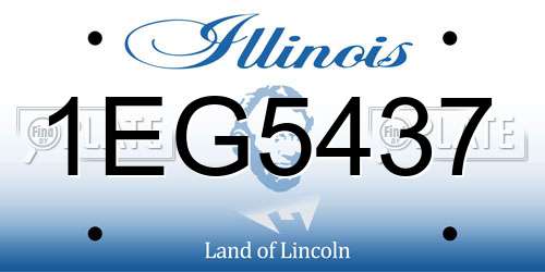 1EG5437 Illinois License Plate