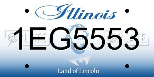 1EG5553 Illinois License Plate
