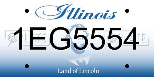 1EG5554 Illinois License Plate