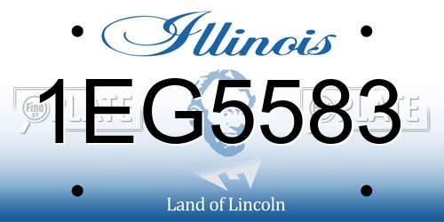 1EG5583 Illinois License Plate
