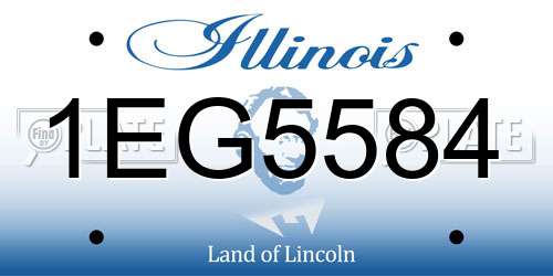 1EG5584 Illinois License Plate