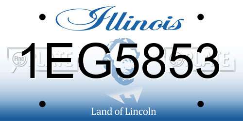 1EG5853 Illinois License Plate